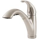 Single Handle Pull Out Kitchen Faucet in Stainless Steel