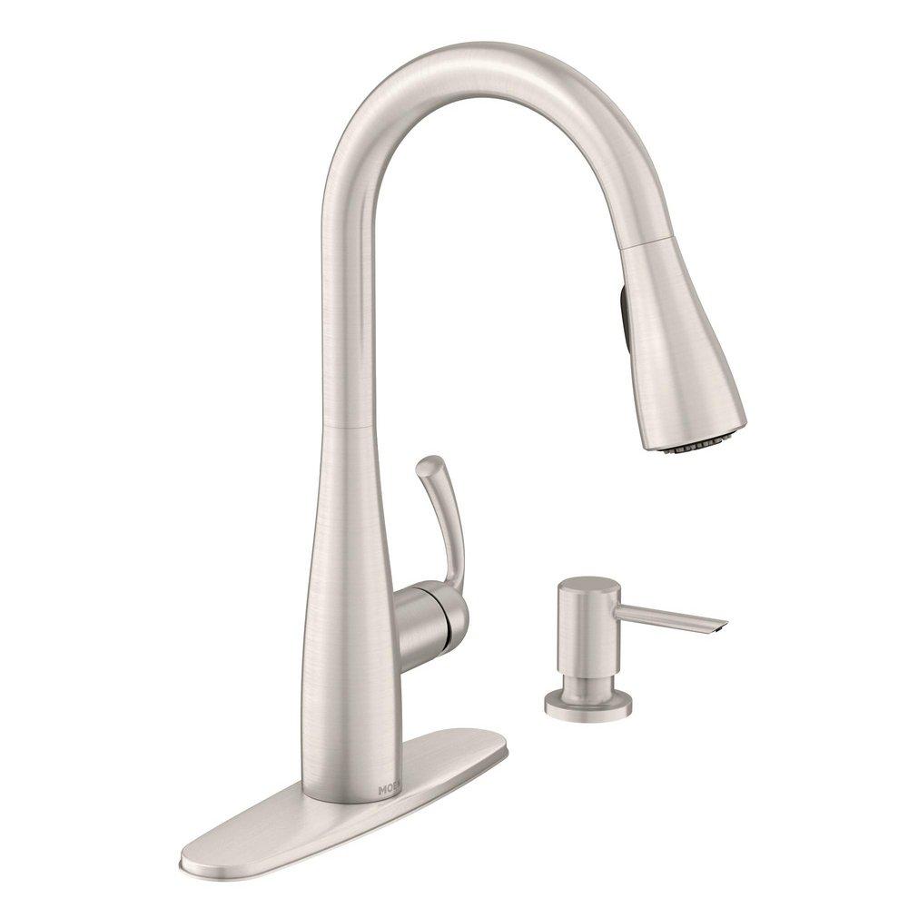 Moen Spot Resist&trade; Stainless Single Handle Pull Down Kitchen Faucet 