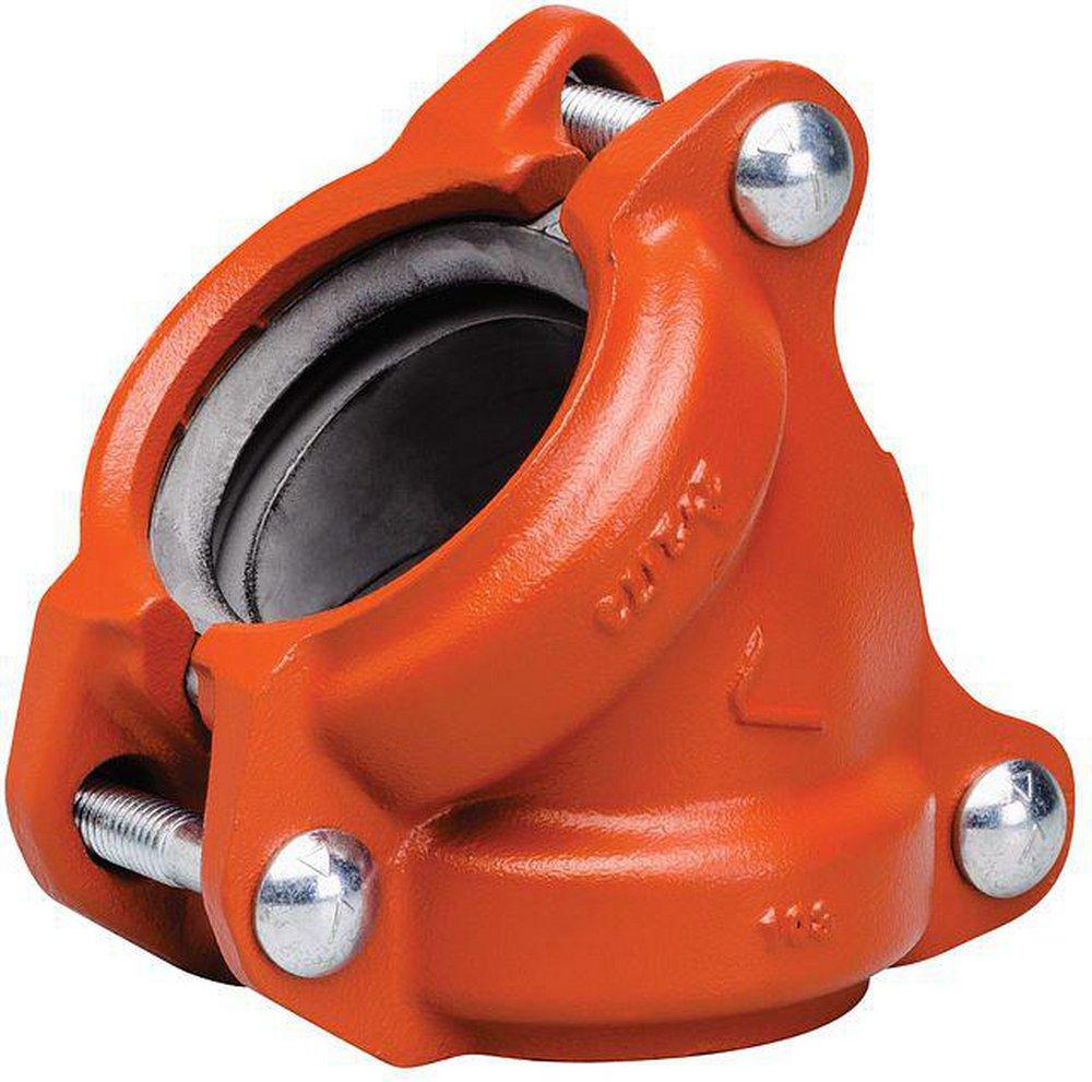 Victaulic Orange Grooved Orange Enamal Ductile Iron 45 Degree Sprinkler Elbow 
