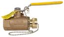 1/2 x 3/4 in. Bronze Full Port FNPT x GHT 600# Ball Valve