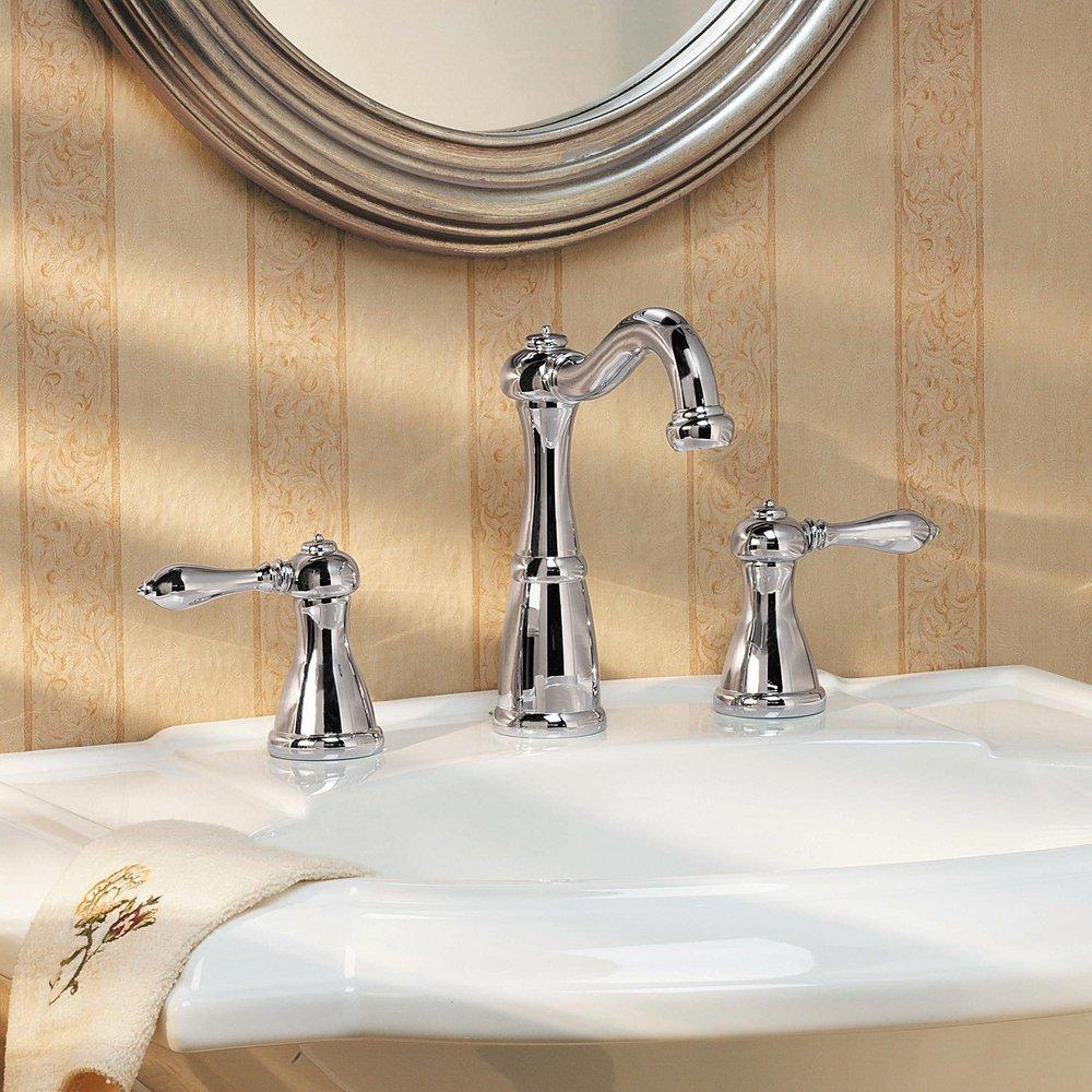 Pfister Polished Chrome Two Handle Widespread Bathroom Sink Faucet 