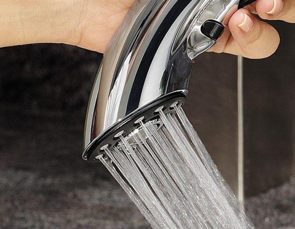 Pfister Polished Chrome Single Handle Pull Out Kitchen Faucet 