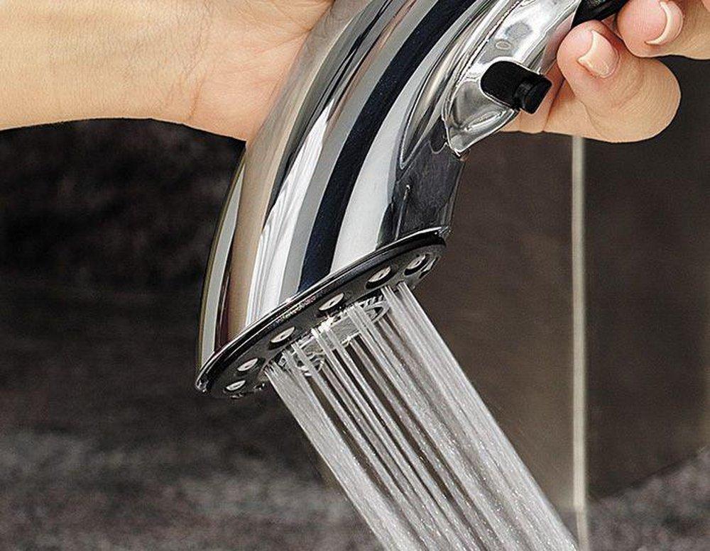 Pfister Polished Chrome Single Handle Pull Out Kitchen Faucet 