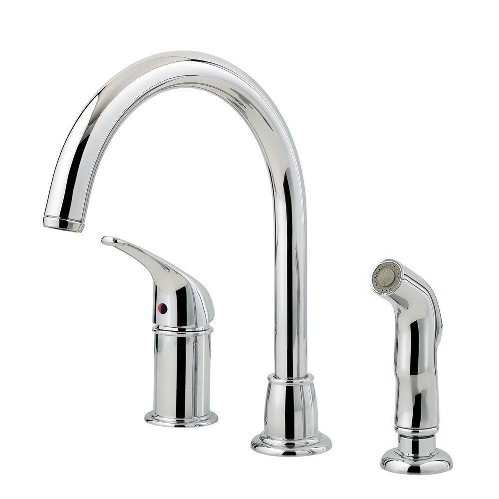 Pfister Polished Chrome Single Handle Kitchen Faucet 