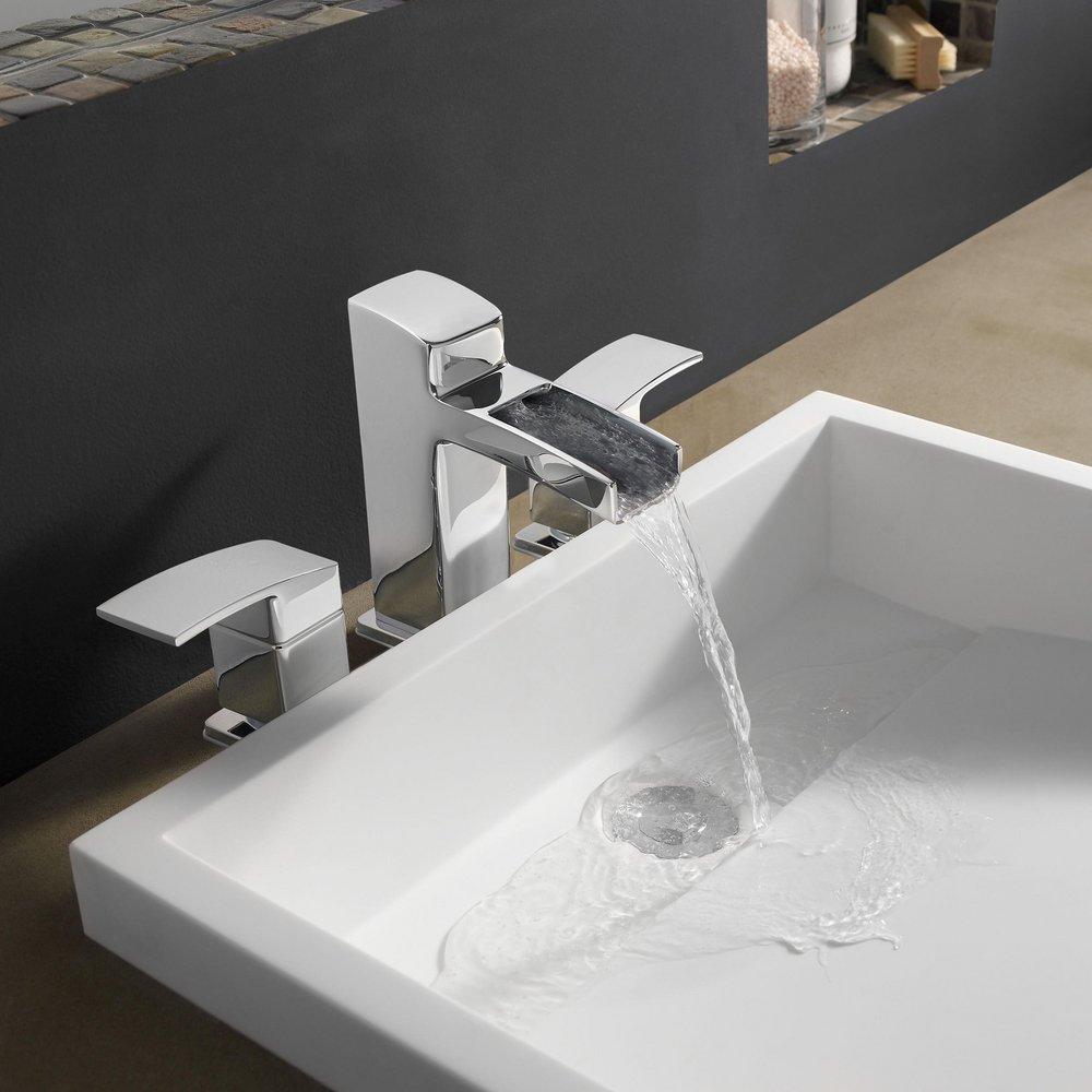 Pfister Polished Chrome Two Handle Widespread Bathroom Sink Faucet 