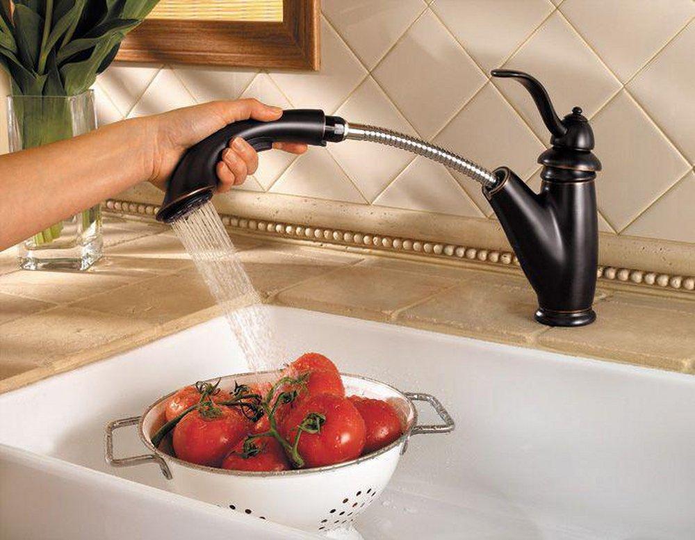 Pfister Tuscan Bronze Single Handle Pull Out Kitchen Faucet 