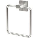 Rectangular Closed Towel Ring in Satin Nickel