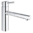 GROHE StarLight Chrome Single Handle Pull Out Kitchen Faucet 