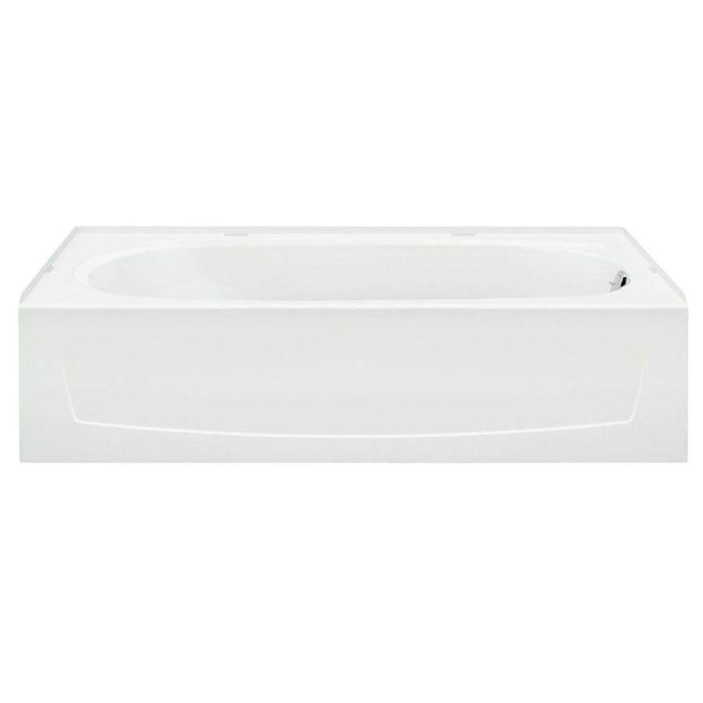 Bathcraft White 60 x 33 in. Rectangular Tub and Shower with Drain in White 