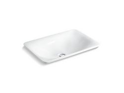 21-1/8 in. Drop-in or Vessel Mount Rectangular Vitreous China Bathroom Sink in White
