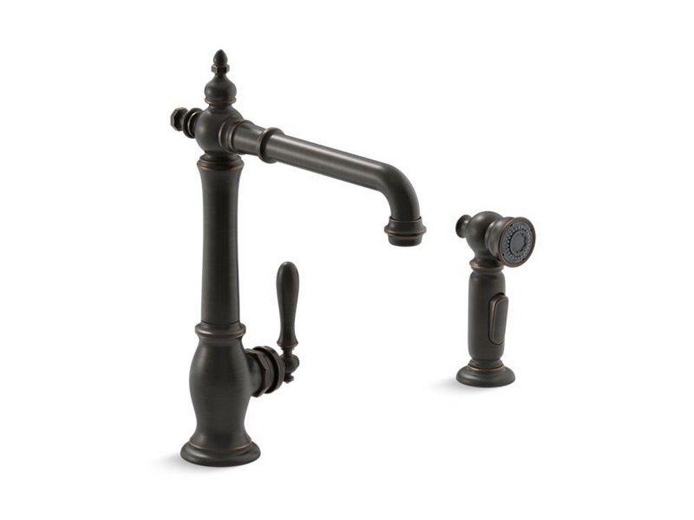 KOHLER Oil Rubbed Bronze Single Handle Kitchen Faucet 