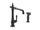 Single Handle Kitchen Faucet with Side Spray in Oil Rubbed Bronze