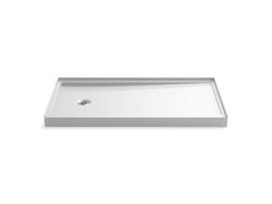 60 in. x 32 in. Shower Base with Left Drain in White