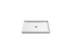 36 in. x 34 in. Rectangle Shower Base with Center Drain in White