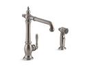 Single Handle Kitchen Faucet with Side Spray in Vibrant® Stainless