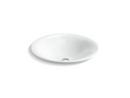 17-11/16 x 17-11/16 in. Round Dual Mount Bathroom Sink in White