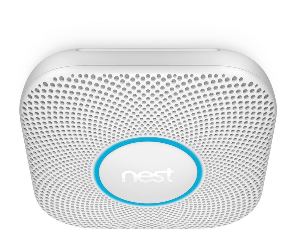 Google White Wired Smoke Carbon Monoxide Alarm 