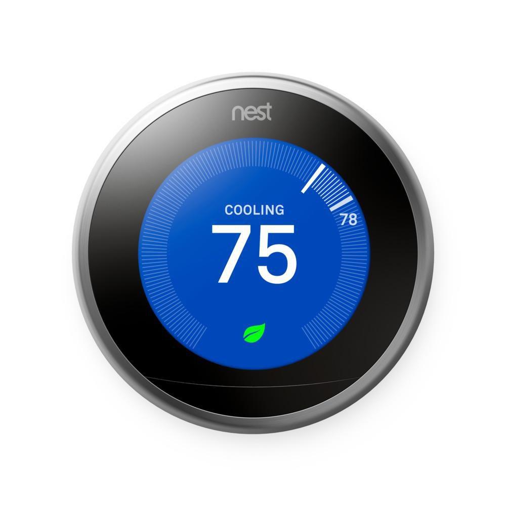 Google Stainless Steel Learning Thermostat 