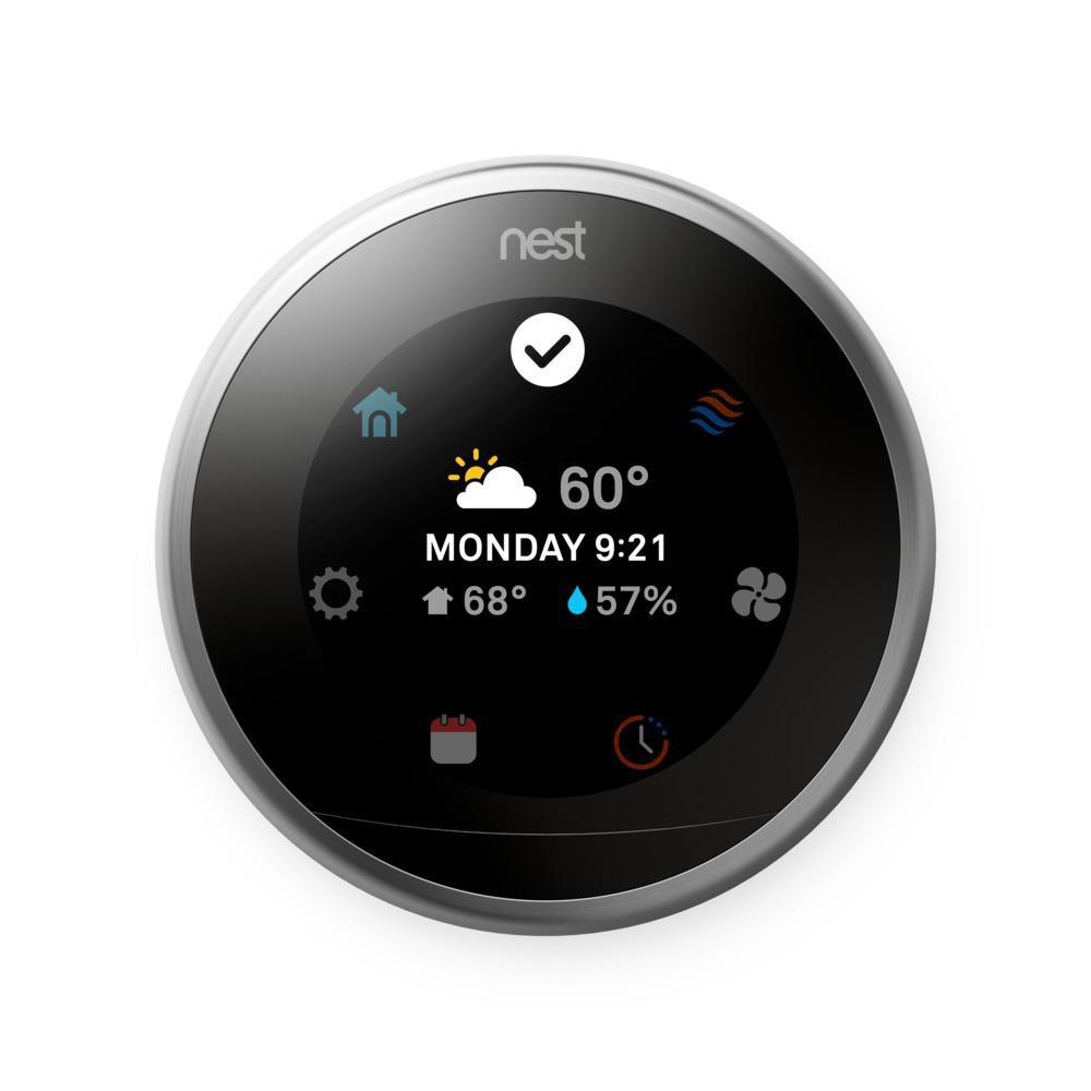 Google Stainless Steel 3rd Generation Thermostat 
