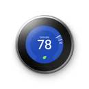 Google Stainless Steel 3rd Generation Thermostat 