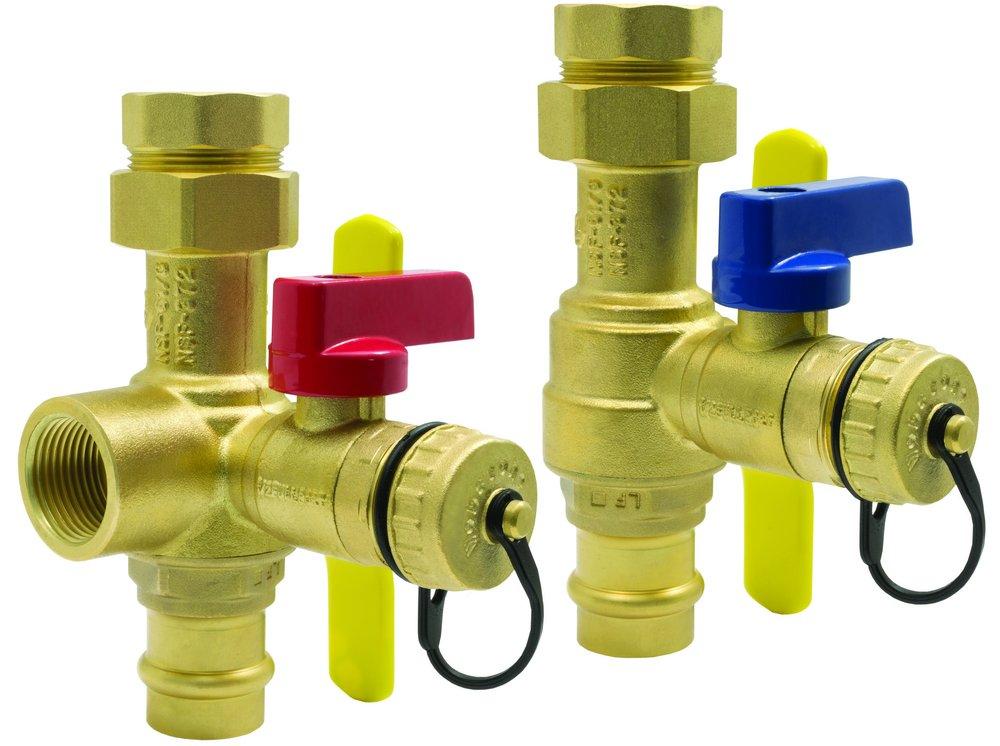 Webstone a brand of NIBCO IPS Union x Press Tankless Water Heater Service Valve Kit with Pressure Relief Valve 