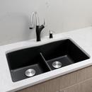 BLANCO Anthracite 32 x 19-1/4 in. No Hole Composite Double Bowl Undermount Kitchen Sink 
