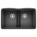 32 x 19-1/4 in. No Hole Composite Double Bowl Undermount Kitchen Sink in Anthracite