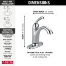 Delta Faucet Chrome Single Handle Centerset Bathroom Sink Faucet 