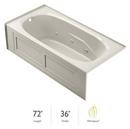 72 x 36 in. 6-Jet Acrylic Rectangle Skirted Whirlpool Bathtub with Left Drain and Manual On or Off in Oyster