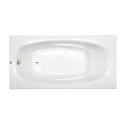 72 in. x 36 in. Soaker Alcove Bathtub with Left Drain in White