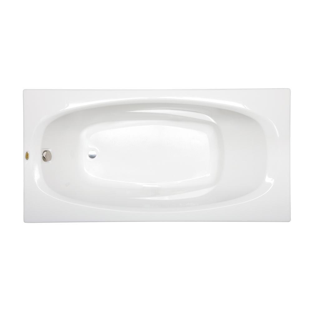 JACUZZI&reg; Oyster 72 x 36 in. Acrylic Rectangle Skirted Bathtub with Right Drain 
