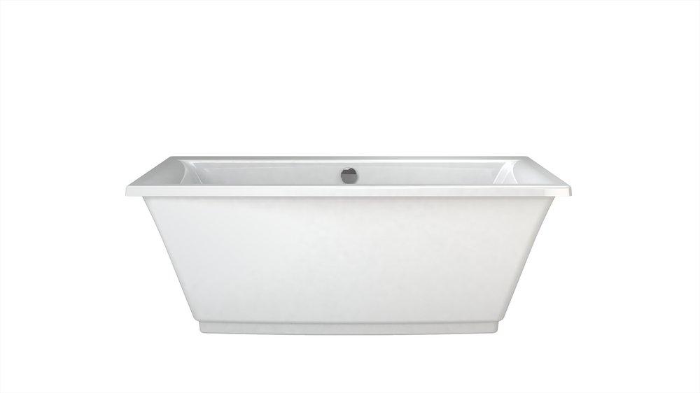 JACUZZI&reg; White 62 x 32 in. Freestanding Bathtub with Center Drain 