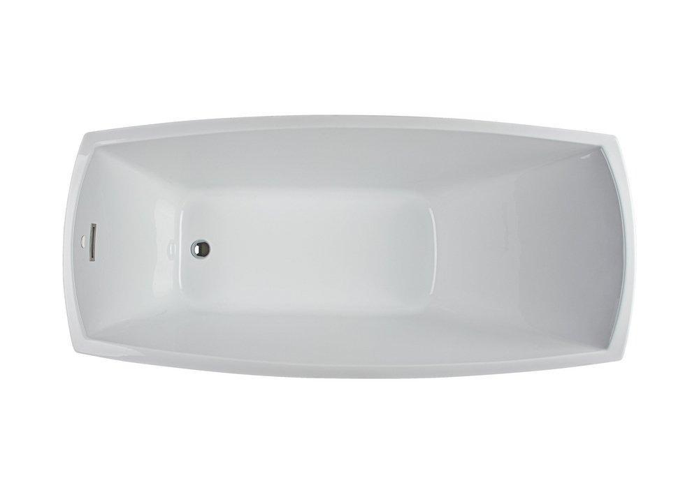 JACUZZI&reg; White 62 x 32 in. Freestanding Bathtub with Center Drain 