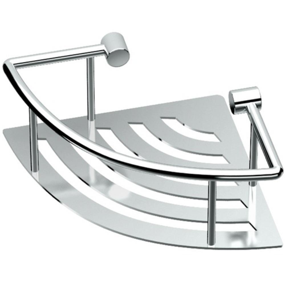 Gatco Polished Chrome 6 in. Stainless Steel Bathroom Shelf 