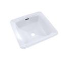 17 in. Undermount Square Vitreous China Bathroom Sink in Cotton