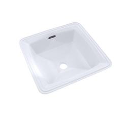 17 in. Undermount Square Vitreous China Bathroom Sink in Cotton