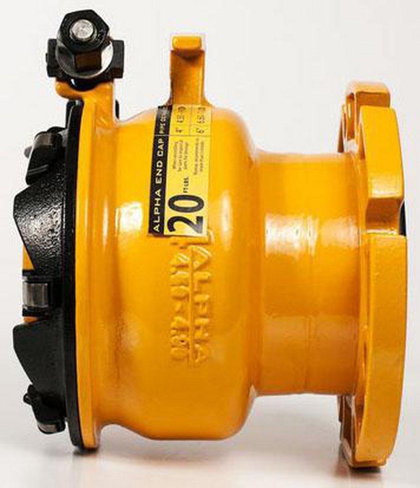 Romac Industries Ductile Iron Cast Iron Pipe, HDPE Pipe and PVC Pipe Restrained Flange Adapter 