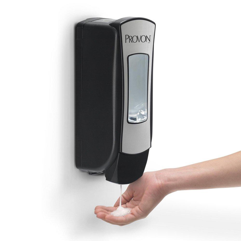 PROVON Black/Polished Chrome Push Style Soap Dispenser 