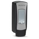 Push Style Soap Dispenser in Black and Polished Chrome
