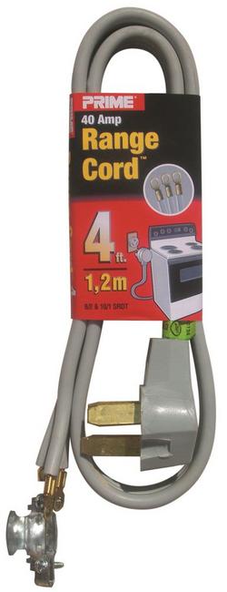 40 Amp 4 ft. 3 Wire 120/250V Range Cord
