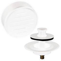 3 in. White Press-In Trim Kit with Waste and Overflow