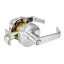 Cylindrical Privacy Lever Lockset in Satin Chrome