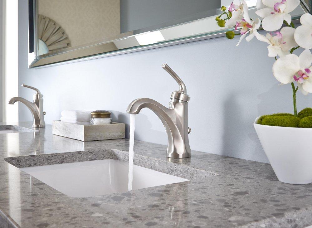 Pfister Brushed Nickel Single Handle Centerset Bathroom Sink Faucet 