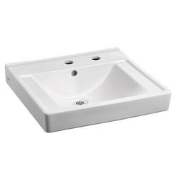 20 in. Wall Mount Rectangular Vitreous China Bathroom Sink in White