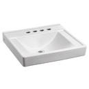 American Standard White 20 X 18 Three Hole 4 Centerset Vitreous China Wall Mount Lavatory *DECORU White 