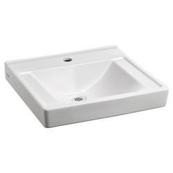 20 in. Wall Mount Rectangular Vitreous China Bathroom Sink in White
