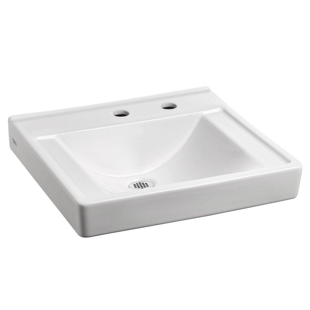 American Standard White 1-Bowl Wall Mount Lavatory Sink 
