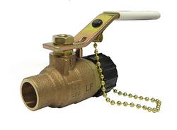 1/2 in. Bronze Full Port Solder x GHT 600# Ball Valve