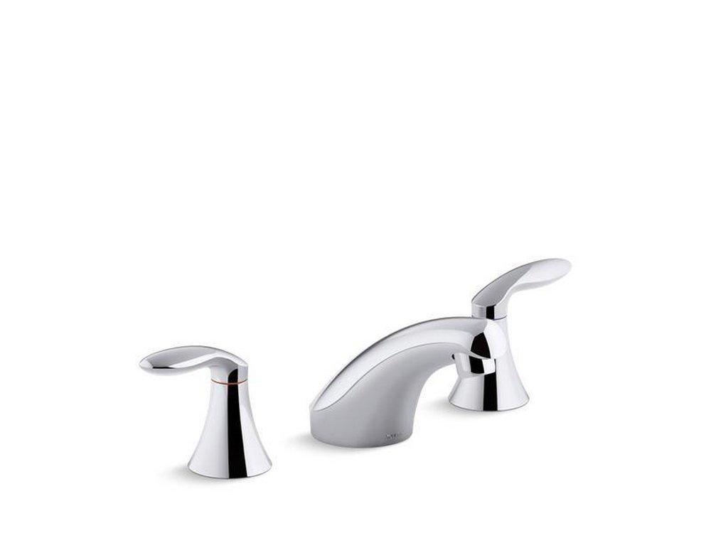KOHLER Polished Chrome Two Handle Widespread Bathroom Sink Faucet 