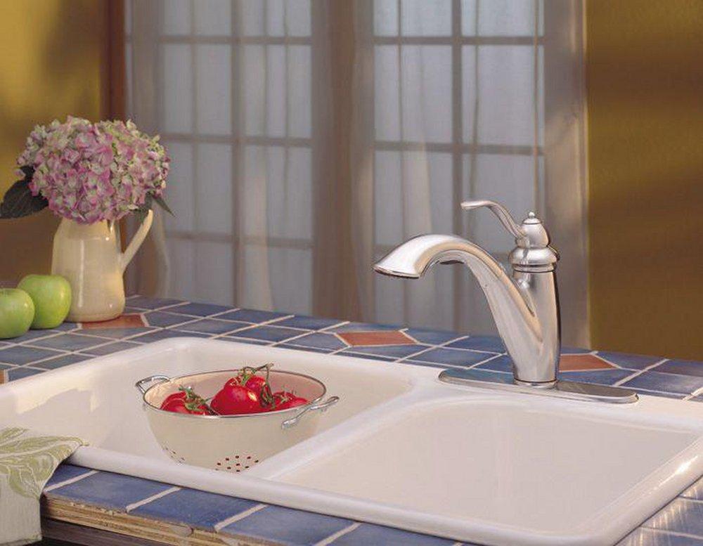 Pfister Stainless Steel Single Handle Pull Out Kitchen Faucet 